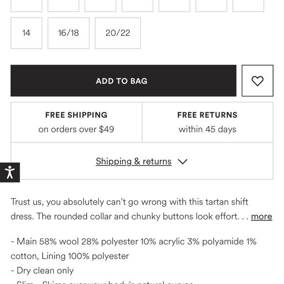 Boden Red and Blue Plaid Dress size U.S. 10 new with tags - Picture 3 of 3